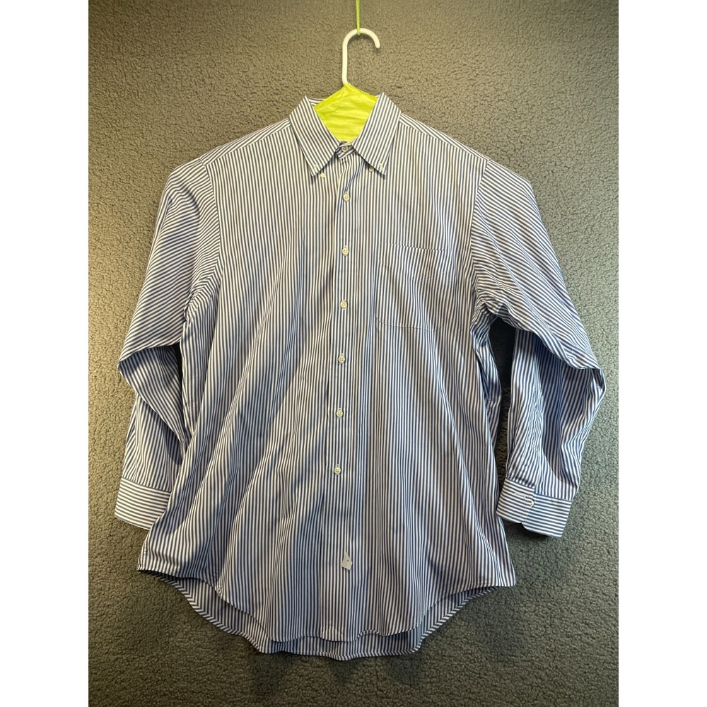 POLO RALPH LAUREN Dress Shirt Men's 16.5 33 Blue Striped Preppy